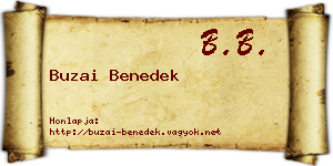 Buzai Benedek névjegykártya