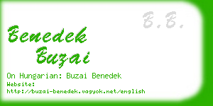 benedek buzai business card